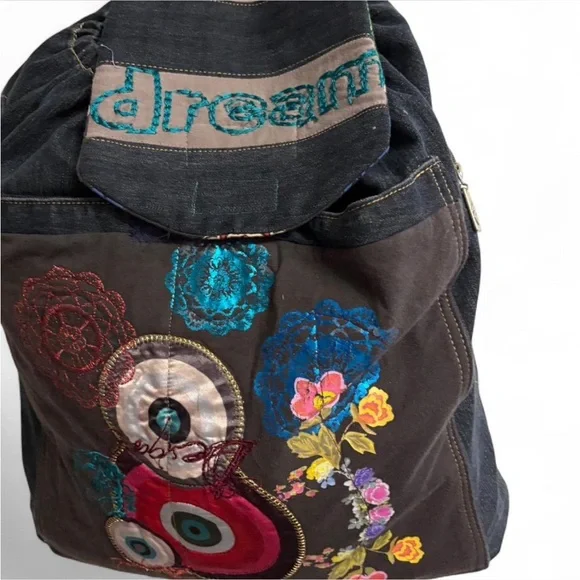 Embroidered Multicolor Backpack - Picture 1 of 4